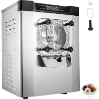 Vevor Kommersiell hårdglassmaskin 3,5-4,4 UK gallon/h rostfritt stål glassmaskin