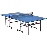 Vevor Pingisbord, Professionellt Bordtennisspel, Bärbart Bordtennisbord i MDF för Inomhusbruk, Hopfällbart Pingisbord med Snabbklämnät och Låsbara Hjul, Enkel Montering på 10 Minuter, 12mm Bordskiva