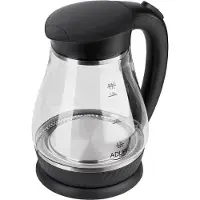 Adler AD 1274, 1,7 l, 2200 W, Transparent, Vit, Glas, Vattennivå indikator