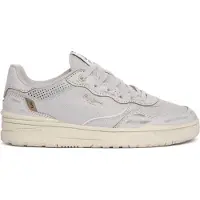 Pepe Jeans för män. PMS00038 Chester Distress vita sneakers i läder (43), Hud, Karta, Nyckelband, Casual