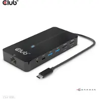 Club 3D CSV-1595 - Dockningsstation - USB-C 3.2 Gen 1 - 2 x HDMI - 1GbE