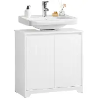 SoBuy Badrumsskåp BZR108-II-W
