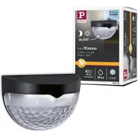 Paulmann Mimmo, Väggbelysning för utomhusbruk, Svart, Plast, Rostfritt stål, IP44, Fasad, III