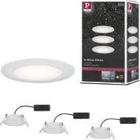 Paulmann Suon, Nedtryckbar spotlight, 1 lampor, LED, 2700 K, 650 LM, Vit