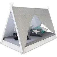 Homestyle4u Hussäng - Tipi - 90x200 - Vit/Grå