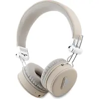 GUESS Bluetooth on-ear hörlurar ENC GUBH70PGTSPSE beige/beige Grained Classic Rund form