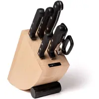 Jamon Knivblock - Arcos - UNIVERSAL - Bokträ - 6 delar - NITRUM rostfritt stål svart