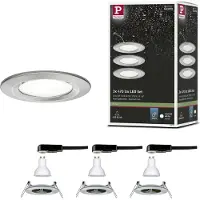 Paulmann 92979 LED-inbyggnadsbelysning Set 3 st LED GU10 19.5 W Järn (borstad)