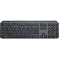 Logitech MX Keys - Tangentbord - bakgrundsbelyst - trådlös - Bluetooth, 2.4 GHz - QWERTY - USA, internationellt - grafit