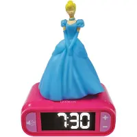 Disney Princess - Disney Princess Digital Väckarklocka för Barn med Nattlampa, Ljusande Disney Princess, Rosa - RL800DP