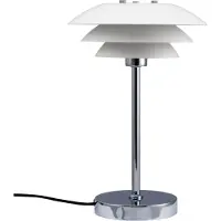Dyberg Larsen Bordslampa DL20, Vitt / opal, Vardagsrum / matsal, Metall, Skandinavisk, Bordslampa