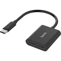 Hama USB-C Ljud/Laddningsadapter 2-i-1 4047443437228 Replace: N/A