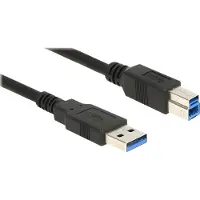 DeLOCK - USB-kabel - USB typ A (hane) till USB Type B (hane) - USB 3.0 - 5 m - svart