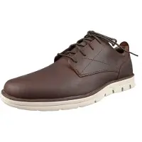 Timberland för män. TB0A2A3PV131 Bradstreet bruna läderskor med snörning och låg topp (42), Hud, Karta, Nyckelband, Casual
