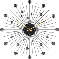 Karlsson Sunburst Black KA4859BK väggklocka 50cm