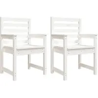 vidaXL Trädgårdsstolar 2 st vit 60x48x91 cm massiv furu