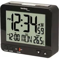 Techno Line WT 195 Väckarklocka DCF Svart Larmtider: 1