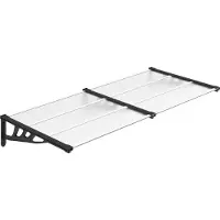 vidaXL Entrétak svart och transparent 199x90 cm polykarbonat