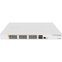 Mikrotik Cloud Router Switch CRS328-24P-4S+RM - Switch - L3 - Administreret - 24 x 10/100/1000 (PoE) + 4 x 10 Gigabit SFP+ - monterbar på stativ - PoE+ (450 W)
