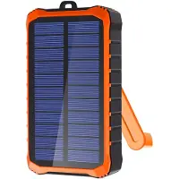 4smarts Prepper - Solenergibank - Li-pol - 12000 mAh - 10,5 Watt - 2,1 A - 2 utgångskontakter (USB) - svart, orange