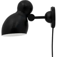 Dyberg Larsen Vägglampa , Ludo, Svart, Vardagsrum, Metall, Skandinavisk
