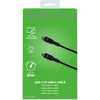 Celly Celly: USB-C till USB-C Kabel 60W 1m Svart