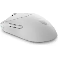 Alienware Pro Wireless Gaming Mouse - Mus - optisk - 6 knappar - kabelansluten, trådlös - USB, 2.4 GHz - månljus