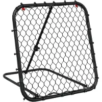 vidaXL Fotbollsnät med rebounder justerbart svart 84x73x60-80 cm stål