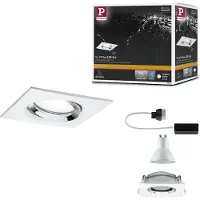Paulmann 936.74, Nedtryckbar spotlight, GU10, 1 lampor, LED, 4000 K, Krom, Vit