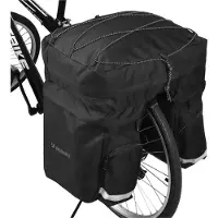 Wozinsky Stor cykelväska 60L med regnskydd och reflexer - svart