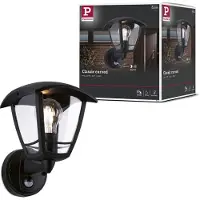 Paulmann 94647 LED-utomhusväggbelysning med rörelsedetektor LED E27 Svart