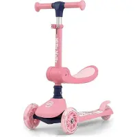 Milly Mally Trehjulig sparkcykel för barn Scooter Fuzzy Pink