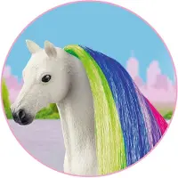 Schleich Horse Club - Hår Beauty Hästar Rainbow - 42654 - - One Size - Leksaksfigur