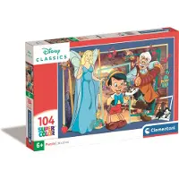 Clementoni 104-bitars pussel. Super färg. Pinocchio