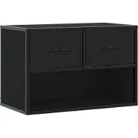 vidaXL Tv-bänk svart 60x31x39,5 cm konstruerat trä och metall