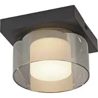 Paul Neuhaus LED taklampa Rika, dimbar, Svart, Vardagsrum / matsal, Glas, Modern, LED-taklampa