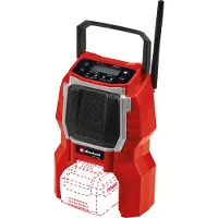 Einhell Byggarbetsradio TC-RA 18 Li BT - Solo FM Röd