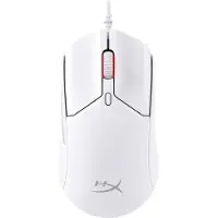HyperX Pulsefire Haste 2 - Mus - optisk - 6 knappar - kabelansluten - vit