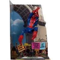 Mcfarlane Toys Marvel Gold Collection Pvc 1/10 Spider-man &amp; Scene Label The Amazing Spider-man 68 Figure 15 Cm Figur