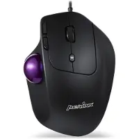 Perixx PERIMICE-520 Ergonomisk mus Sladd Optisk Svart 8 Knappar 2 dpi med trackball