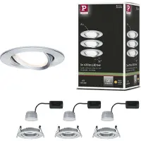 Paulmann 93487 Nova Inbyggnadsbelysning Set 3 st LED LED 18 W Aluminium (vriden)