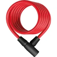ABUS Spirallås - Star 4508K - 150 cm - Röd - - One Size - Säkerhetsutrustning