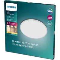 Philips Superslim CL550 - Vägg-/taklampa - LED - 22 W - 2700 K - rund - vit