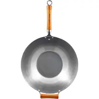 KENHOM Ken Hom Excellence, Rund, Wokpanna, Stål, Trä, Kolstål, 36 cm