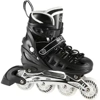 NILS Extreme skridskor NH10905 med utbytbar platta justerbara svarta stl. 35-38