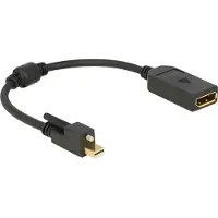 DeLOCK - DisplayPort-adapter - DisplayPort (hona) till Mini DisplayPort (hane) - 25 cm - tumskruvar - svart