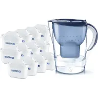 Brita Marella inkl. 12x Maxtra Pro 125978 Vattensparande filterset 2.4 l Blå