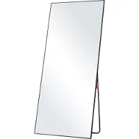 Vevor Helkroppsspegel, 183 x 83 cm, Extra stor stående hängande eller lutande rektangulär golvspegel i härdat aluminiumlegering med stativ, helkroppsspegel för vardagsrum/sovrum, svart