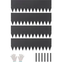 Vevor stålkantlist, 4-pack 40 x 12 tum rostbeständig metallkantlist, böjbar trädgårdskant, kraftig gräsmatta, enkel att installera, rabattgångavdelare svart
