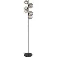 Globo Golvlampa Riha, Svart, Vardagsrum / matsal, Metall, Golvlampa